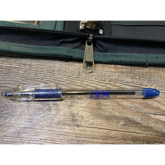 Vintage IBM Employee Exclusive 3 Ring Portfolio Forest Green Excellent - Picture 9 of 11